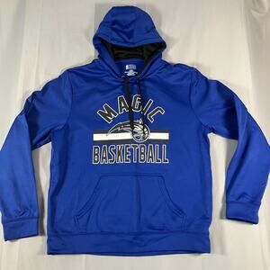 NBA Orlando Magic Hoodie Mens Large‎ Blue Pullover Sweatshirt Basketball Team